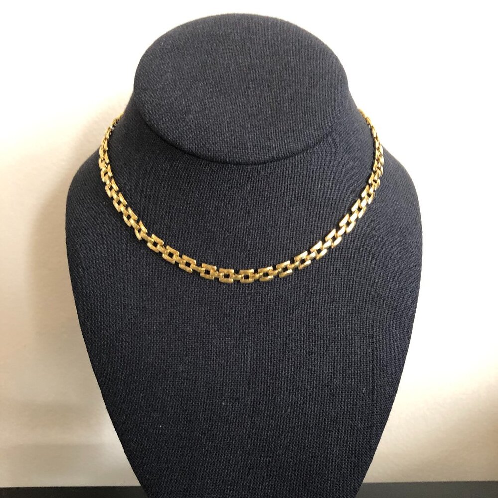 Watch  Style Chain Link Choker - 18K Gold-Plated - Picture 2 of 5